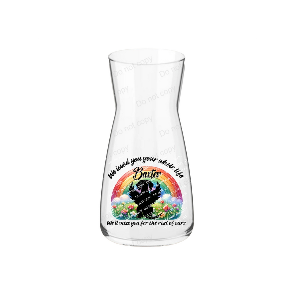 Dog Memorial UVDTF Vase – 1.0L Glass Vase