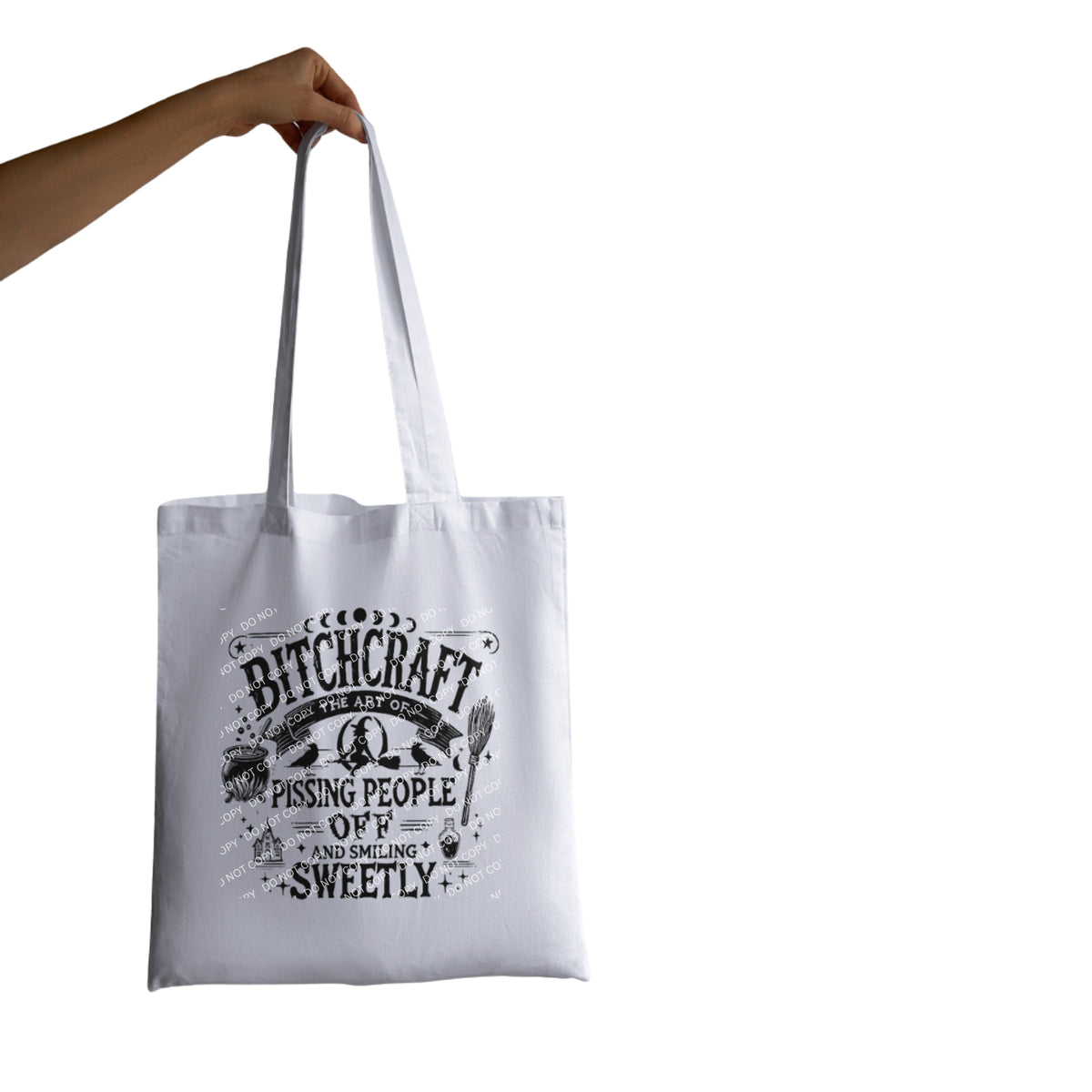 Tote Bag - "Bitchcraft” – 38 x 42 cm – 100% Polyester – Witchy Halloween Tote