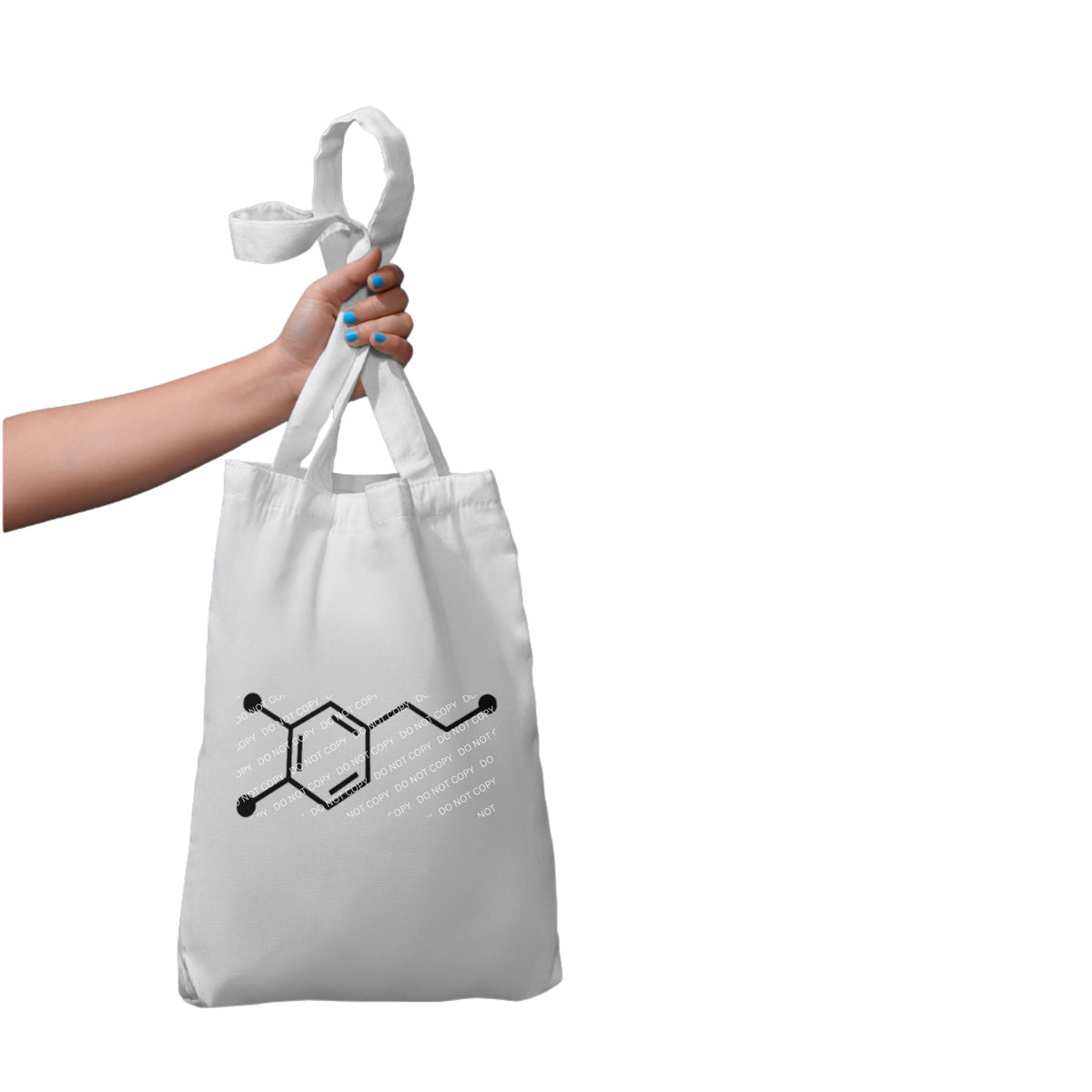 Dopamine Molecule Tote Bag – 38x42cm – 100% Polyester – Molecular Design