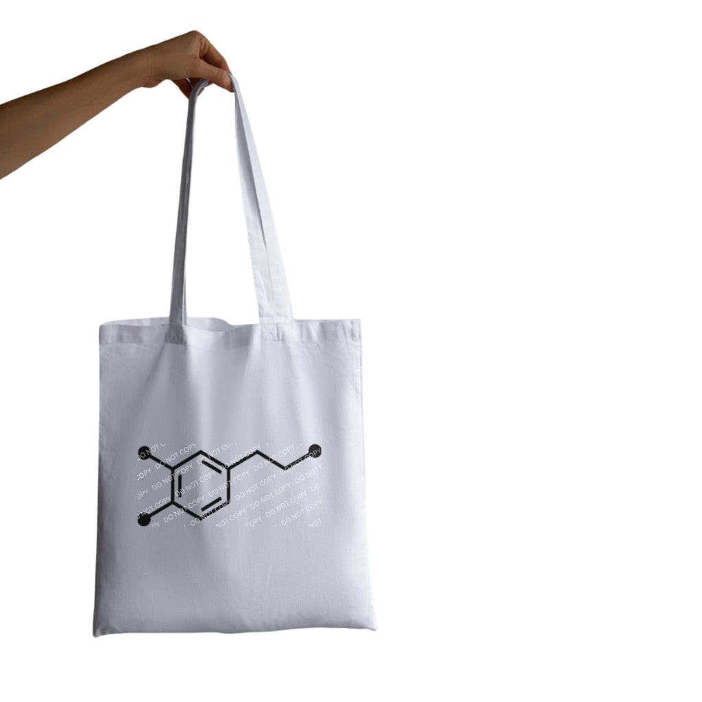 Dopamine Molecule Tote Bag – 38x42cm – 100% Polyester – Molecular Design
