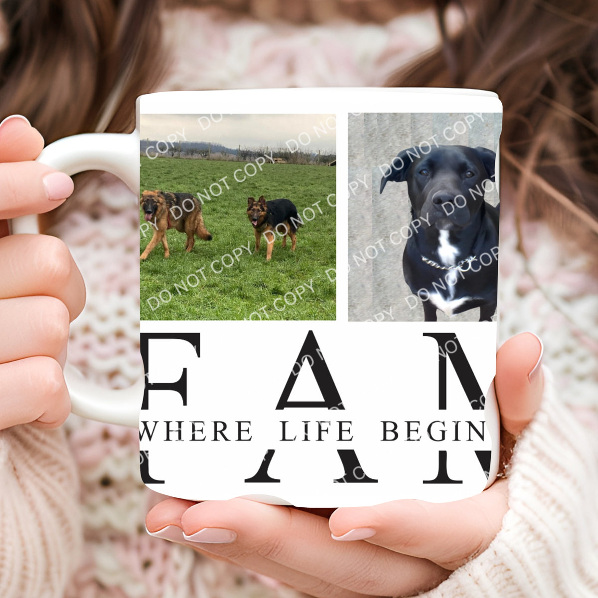 Personalised 4-Photo Collage Family Mug – 11oz White Ceramic Keepsake