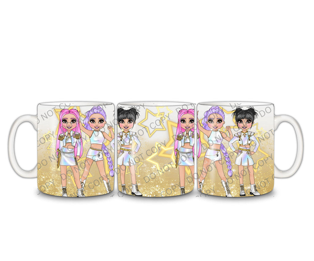 K‑Pop Girls White Mug Wrap