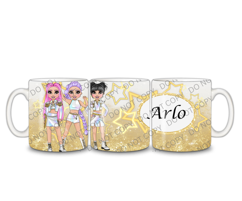 K‑Pop Girls White Mug Wrap