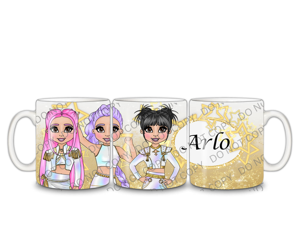 K‑Pop Girls White Mug Wrap