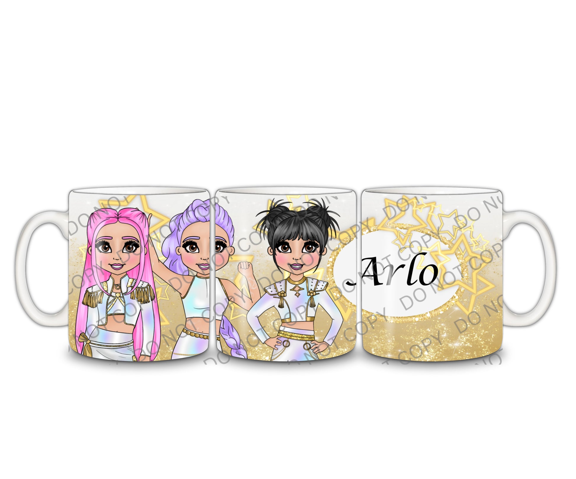 K‑Pop Girls White Mug Wrap