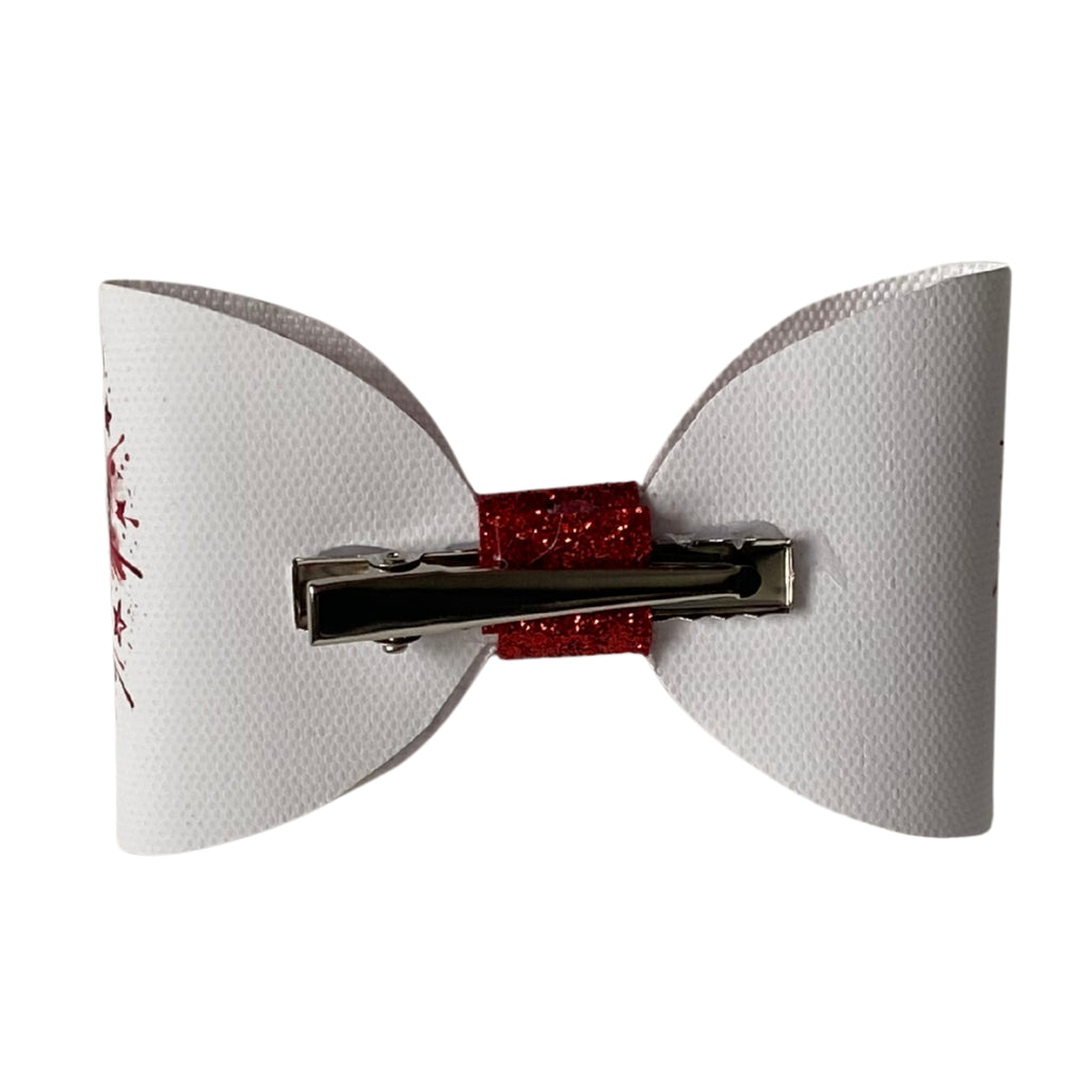 Leavers 2026 Hair Bow – 4" Printed Cotton Canvas (Red, Blue or Green)